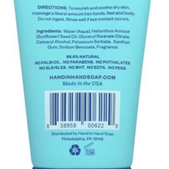 NWT Hand In Hand Body Lotion Mini Sea Salt Sweet Mint Eucalyptus, 2 Fl Oz - Picture 2 of 10